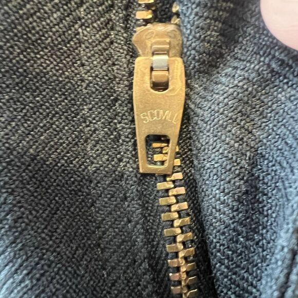 Vintage Levi’s Black 100% Polyester Pants 32x34 Made In USA Scoville Zipper - Picture 3 of 10